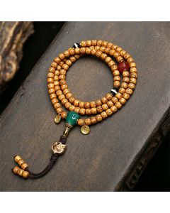 Buddha Stones Star Moon Bodhi Seed Fox Gourd Wisdom Tibetan Handmade 108 Bead Mala - Style B / Star Moon Bodhi Seed (Wisdom ♥ Inner Peace)
