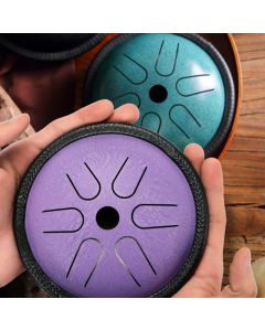 Buddha Stones Steel Tongue Drum Sound Healing Meditation Yoga Drum Kit 6 Note 5.5 Inch - Green 5.5 IN