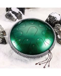Buddha Stones Steel Tongue Drum Sound Healing Mindfulness Meditation Drum Kit 15 Note 14 Inch Percussion Instrument - Red 14 IN