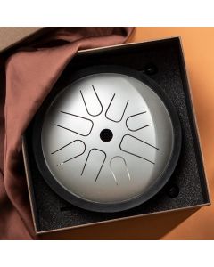 Buddha Stones Steel Tongue Drum Sound Healing Yoga Meditation Drum Kit 8 Note 6 Inch Percussion Instrument - Black 6 IN