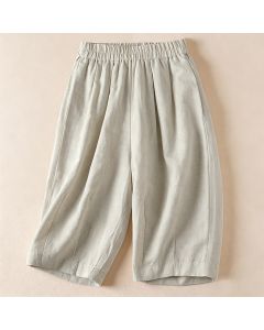 Buddha Stones Summer Casual Minimalist Solid Bermuda Shorts Women's Shorts With Pockets - DarkCyan / US12, UK/AU16, EU44 (3XL)