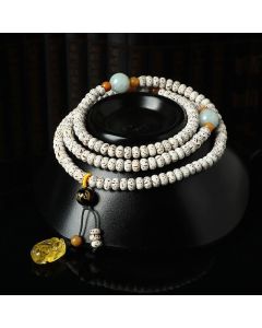 Buddha Stones Tibetan Bodhi Seed Amber Agate Wealth Bracelet - Bodhi Seed