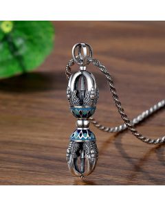 Buddha Stones Tibetan Copper Vajra Dorje Spiritual Power Necklace Pendant - Copper Vajra