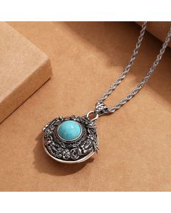 Buddha Stones Tibetan Pi Xiu Luck Copper Necklace - Pixiu Necklace-With Twist Chain(Necklace length: 60cm)