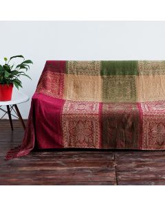 Buddha Stones Tibetan Multicolored Flower Pattern Hand-Dyed Blanket - 220*260cm