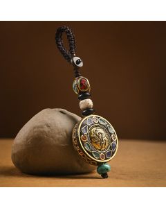 Buddha Stones Tibetan Om Mani Padme Hum Bodhi Seed Peace Key Chain - Om Mani Padme Hum Bead