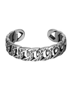 Buddha Stones Tibetan Om Mani Padme Hum Mantra Titanium Steel Peace Cuf Bangle Bracelet - Om Mani Padme Hum(Love♥Focus)