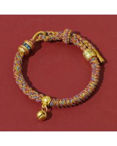 Buddha Stones Tibetan Om Mani Padme Hum Red String Protection Bracelet - Multicolor