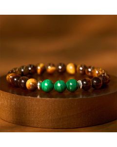 Buddha Stones Tiger Eye Green Tiger Eye Courage Bracelet - Tiger Eye Green Tiger Eye(Wrist Circumference: 14-16cm)