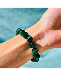 Buddha Stones Tiger Eye Growth Healing Energy Bracelet - Tiger Eye / 12mm