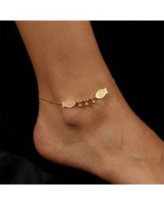 Buddha Stones Titanium Steel Double Koi Fish Calm Anklet - Koi Fish(Luck ♥ Prosperity)