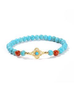 Buddha Stones Turquoise Bead Protection Balance Bracelet - Turquoise(Purification♥Protection)