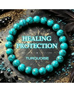 Buddha Stones Turquoise Beads Protection Bracelet - Turquoise(Purification ♥ Serenity)