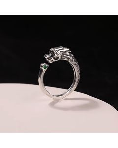Buddha Stones Vintage Dragon Design Success Strength Adjustable Ring - Dragon(Protection♥Success)