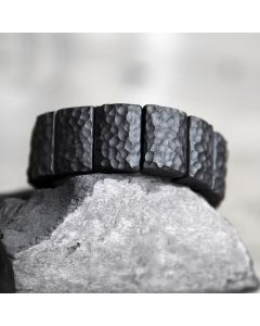 Buddha Stones Vintage Ebony Wood Texture Peace Couple Bracelet - 16-17.5cm