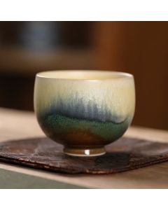Buddha Stones Vintage Furnace Transmutation Kiln Porcelain Teacup Kung Fu Tea Cup - 6cm*5.6cm*60ml