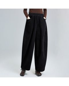 Buddha Stones Women's Fall Plain Ankle-Length Simple Design Corduroy Pants With Pockets - Goldenrod / US8-10，UK/AU12-14，EU40-42 (2XL)