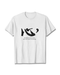 Buddha Stones Xin The Mind Is Everything Tee T-shirt - Light Grey / 2XL