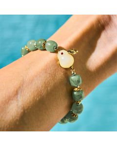 Buddha Stones Year of the Rabbit Natural Green Aventurine Luck Bead Bracelet - Rabbit Chain Bracelet