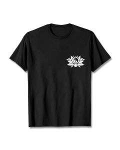 Buddha Stones Yin Yang Lotus Flower Design Tee T-shirt - Plum / 2XL