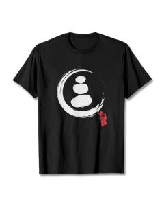 Buddha Stones Zen Circles Cotton Tee T-shirt - Light Grey / 2XL