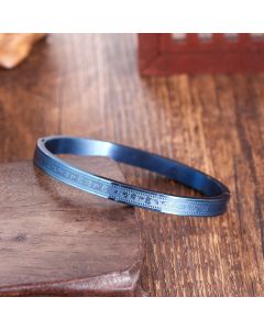 Buddha Stones Titanium Steel Blessing Bracelet Bangle - Titanium Steel