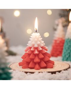 Christmas Tree Scented Soy Wax Candle Gift For Family Friends - Blue Pine Christmas Tree(Blackberry Basil)