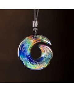 Color-Changing One's Luck Improves Design Pattern Liuli Crystal Necklace Pendant - Color-Changing Pendant+Sandalwood Rope