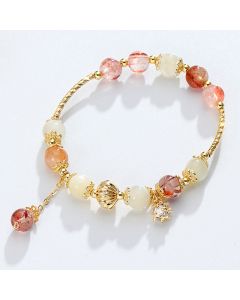Buddha Stones Colorful Rutilated Quartz Cat Eye Zircon Auspiciousness Bead Bracelet - Rutilated Quartz(Auspiciousness♥Courage)