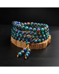 Buddha Stones Colorful Sea Willow Mala Positive Bracelet Ring - Ring