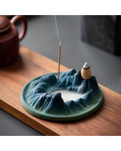 Creative Mountain River Ceramic Healing Backflow Incense Burner - Mountains
