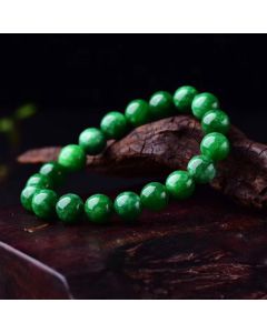 Buddha Stones Cyan Jade Bead Calm Harmony Bracelet - 14mm