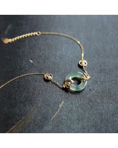 Buddha Stones Cyan Jade Koi Fish Healing Harmony Bracelet - Cyan Jade (Success ♥ Luck)