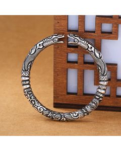 Buddha Stones Dragon Head Carved Luck Bracelet Bangle - Dragon