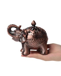 Buddha Stones Elephant Alloy Incense Holder Home Decoration Incense Burner - 2