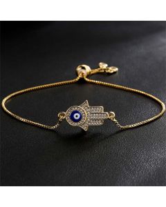 Buddha Stones Evil Eye Protection Courage Bracelet - Copper