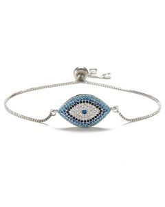 Buddha Stones Evil Eye Protection Healing Bracelet - Gold