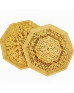 Feng Shui Bamboo Bagua Map Harmony Energy Map - Eight Palaces Sixty-Four Trigrams&Five Elements