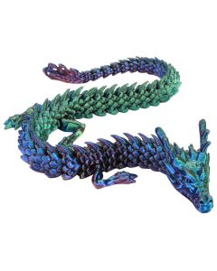 Buddha Stones Feng Shui Dragon Luminous 3D Printed Dragon Luck Success Home Decoration - Luminous Rainbow Dragon 60cm