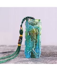 Buddha Stones Feng Shui Handmade Liuli Crystal Art Piece Home Office Decoration - Large / Crystal Base