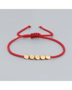 Buddha Stones FengShui Lucky Red String Bracelet - Cooper(Bracelet Size 16-28cm)