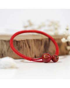 Buddha Stones FengShui Lucky Red String Ceramic Bracelet - 7.9 in (20 cm)