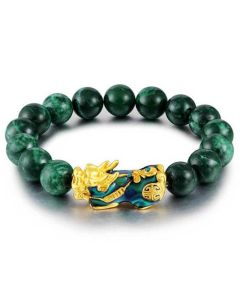 Buddha Stones FengShui PiXiu Jade Protection Bracelet - 12mm*15