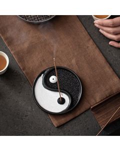 Buddha Stones Yin Yang Zen Balance Incense Holder - Ceramic
