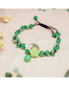 Buddha Stones Financial Success Jade Braided Weave Prosperity Abundance Anklet - Jade (Prosperity ♥ Abundance)