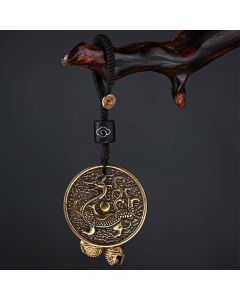 Buddha Stones Four Symbols Azure Dragon White Tiger Vermilion Bird Black Tortoise Key Chain - Black Tortoise