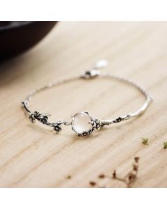 FREE Today: Absorb Negative Energy Plum Blossom Chalcedony Positive Bracelet - Necklace