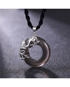 Buddha Stones Chinese Zodiac Peace Buckle Fortune Pendant Necklace - Rat