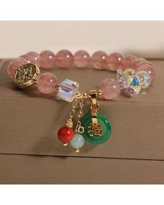 FREE Today: Blessing Good Luck Fu Character Charm Healing Bracelet - Jade(Wrist Circumference 14-16cm)