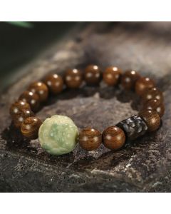 FREE Today: Calm Healing Sandalwood Bodhi Seed PiXiu Ebony Wood Bead Bracelet - 10mm(Wrist Circumference: 14-17.5cm)